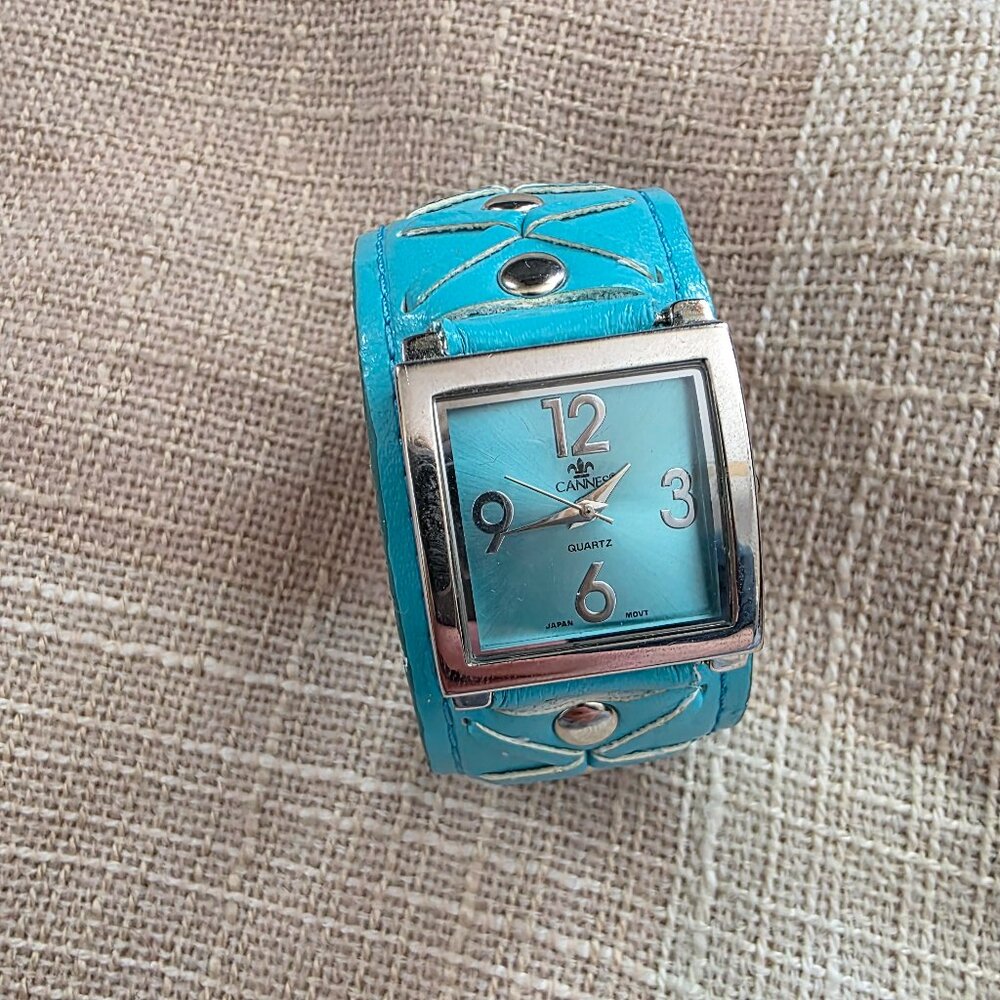 y2k McBling Office Siren Mermaid Coastal Yallternative Coquette Indie Cuff Watch
